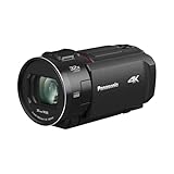 Panasonic HC-VX3E-K 4K-Camcorder, 4K-Video (25p), 25-mm-F1.8-Weitwinkelobjektiv, 24-facher optischer Zoom, Hybrid OIS+, HDR, Zoom-Mikrofon, Touchscreen, kreative Funktionen, Schwarz
