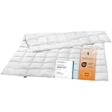 sleepling extra leichte Sommer Daunendecke 135x200 cm, 90% Daunen 10% Federn, Sommerdaunendecke, Sommerdecke, Sommerbettdecke, Bettdecke 135 x 200 cm, Made in EU, Öko-Tex, Downpass