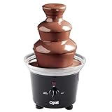Opal-Schokoladenbrunnen, Edelstahl-Brunnen-Set, elektrische 3-Tier -Maschine mit heißem Schmelztiegel-Boden, 500ML,heiße und flüssige Schokolade für Brunch, Partys, Weihnachten, Silvester (OCF17)