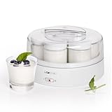 Clatronic® Joghurtbereiter | Joghurt selber machen | inkl. 7 Gläser mit Schraubdeckel | einfache Zubereitung | Joghurt Maker für bis zu 1,1 Liter Joghurt | Joghurtmaschine | Yogurt Maker | JM 3344