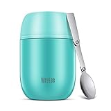 Thermobehälter für Essen 450ml, 710ml Thermobecher Essen Edelstahl Warmhaltebehälter mit Löffel Essensbehälter Speisegefäß Edelstahl für Suppen, Babybrei Warmhaltebox