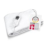 medisana HU 665 Wärmeunterbett 150 x 80 cm, Heizdecke mit Abschaltautomatik und Überhitzungsschutz, elektrische Wärmedecke für das Bett mit Wärme in 3 Temperaturstufen, waschbar