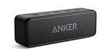 Anker SoundCore 2 Bluetooth Lautsprecher, Fantastischer Sound, Enormer Bass mit Dualen Bass-Treibern, 24h Akku, Verbesserter IPX7 Wasserschutz, Kabelloser Lautsprecher für iPhone, galaxy usw.(Schwarz)