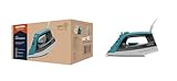 GRUNDIG SI 3550 Dampfbügeleisen, 2.400 W, 120 g/Min Dampfstoß, 25 g/Min Dampfleistung, Keramik-Bügelsohle, 220 ml Wassertank, Drip Stop, Anti-Kalk-Technologie, Weiß/Türkis
