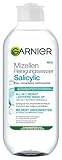 Garnier Mizellen Reinigungswasser Salicylic – All-in-1 Gesichtsreinigung & Make-up Entferner mit Salicylsäure – Für fettige, unreine & empfindliche Haut – Mattierend & klärend – 400ml