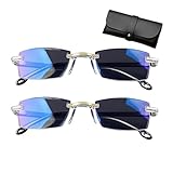 Generisch 2 Stück Brille Die Sich Automatisch Der Sehstärke Anpasst, Autofokus Brille Mit Selbsteinstellung, Intelligente Zoom 𝐁𝐫𝐢𝐥𝐥𝐞 Automatische Fokuseinstellung (SET A,Zoom)