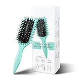 Curl Hair Brush, Lockenbürste, Curl Define Styling Brush, Curl Define Stylingbürste, Haarbürste zum Entwirren für Frauen (Grün)