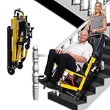 AIBOTY Elektrischer kletternder Treppen-Rollstuhl-Faltbarer automatischer elektrischer Rollstuhl-Treppen-Aufzug für auf und ab Treppen, ideal für die Behinderten und ältere Menschen