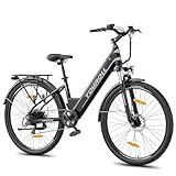Touroll J1 ST 27,5' E Bike, Elektrofahrrad Trekkingrad E-Bike Herren Damen mit 561.6Wh Akku,100km Reichweite, 250W Motor, E-Fahrrad mit 7-Gang-Getriebe, Pedelec Citybike EBike für Erwachsene