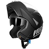 Westt Klapphelm Motorrad ECE 22.06 Zertifiziert – Integralhelm mit Sonnenblende & Visier, Motorradhelm für Damen & Herren, Jethelm mit Kinnschutz, waschbares Innenfutter, für Roller, Scooter & Moped