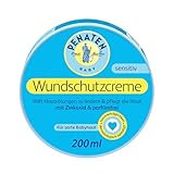 Penaten Wundschutzcreme 200 ml, parfümfreie Baby Wundcreme mit Zinkoxid für zarte Babyhaut, feuchtigkeitsspendende Baby Hautpflege Creme hilft Hautrötungen zu lindern und pflegt sanft die Haut
