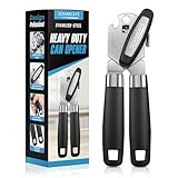 Dosenöffner Manuell Multifunktional Robust Büchsenöffner mit Magnetheber [Ergonomisch gebogener Griff] Rutschfest Griff Arthritisfreundliches Küchengerät aus Edelstahl für Senioren, Küche, Essentials