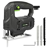 GALAX PRO Elektro-Stichsäge 400W, 3000 SPM, ±45° Winkelschnitt, Feststellknopf, mit für Holz, Metall und Kunststoff