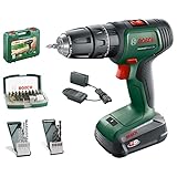 Bosch Akku Schlagbohrschrauber UniversalImpact 18V (18 Volt System, im Koffer) – Amazon Edition, Battery Powered, Green-Black
