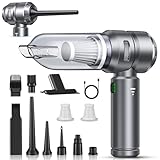 Handstaubsauger, 26000Pa Akku Staubsauger Kabellos, Stark Handstaubsauger Kabellos, 4-in-1 Autostaubsauger mit Bürstenloser Motor, 3 Stufen Mini Staubsauger für Tierhaare, Auto, Haushalt, Darkgrau