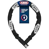 ABUS Kettenschloss Steel-O-Chain 880 – Fahrradschloss aus gehärtetem Stahl Sicherheitslevel 8 – Schwarz – 110 cm