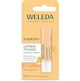 WELEDA Bio Everon Lippenpflege - Naturkosmetik Pflege Lippenbalsam mit natürlichem LSF 4 UV Schutz. Nachhaltiger Lippenstift mit Sheabutter, Jojobaöl & Bienenwachs für trockene Lippen (1x 4,8g)