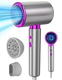 DMTIVMG 2400W Ionen-Haartrockner mit Kaltluftstufe, 3 Heizstufen & 2 Gebläsestufen, inklusive Diffusor und Stylingdüse, leiser Föhn für Zuhause