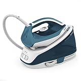 Tefal SV6115 Express Essential Dampfbügelstation|5,2 bar|Dampfstoß: 280 g/Min.,Dauerdampfmenge: 120 g/Min.|Calc Clear-Technologie|Xpress Glide Bügelsohle|2200W| 1.4L|36.2x17.9x25.6 cm,Blau/Weiß