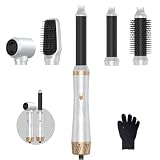 Hairstyler Set, 5 in 1 Air styler, Negativ Lonen Haarstyler mit Lockenstab automatisch, Air Styler Thermal Brush Haartrockner