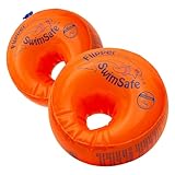 Flipper Swimsafe 1010 - Schwimmflügel für Babys ab 12 Monaten, sichere Schwimmhilfe mit unzerbrechlichem PE-Schaumkern zum Schwimmen lernen, Orange