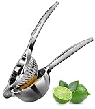 Rekix Zitronenpresse, Zitruspresse, Saftpresse Manuell, Zitronenpresse Handpresse, Limettenpresse Klein, Lemon Squeezer, Citrus Juicer, Entsafter, Zitronenscheibenpresse, Bar Cocktail Zubehör, Silber