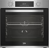 Beko Einbau-Backofen BBIM12300X, b300, 60 cm Backofen, 72 l Volumen, Dampfreinigung SteamShine, 8 Heizarten, AeroPerfect für gleichmäßiges Backen, Multifunktionsofen