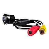 Auto Rückfahrkamera 18,5 mm Wasserdichte Rückfahrkamera mit 8LED Nachtsicht 170°Winkel Weitwinkelkamera Universalkamera Autokamera für Autos SUV Wohnmobile LKW Vans Wohnmobile Pickup-Anhänge,Schwarz
