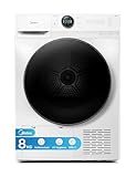 Midea MD20EH80WB-A3 Wärmepumpentrockner, 8 kg, Energieklasse C, UV Hygience, Knitterschutz, Sanfte Pflege, Auto Dry, Wollpflege, Auffrischen, Fernsteuerung, Startzeitvorwahl, Weiß [Energieklasse C]