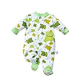 KIDDLETOWN Baby Schlafanzug, Strampler Neugeborene, Baby Strampler Langarm, Babyschlafanzug Baumwolle, Schlafstrampler Pyjam Kleidung Neugeborene Schlafanzug für Mädchen Jungen 0-3 Monate