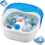 Steinborg® Fußsprudelbad mit Massage & Infrarot Wärme – Fußmassagegerät Elektrisches Fußbad mit Vibrations- & Sprudelmassage, 4 Massagerollen & Reflexzonenmassage, 3 Stufen, Spritzschutz –Wellness Spa