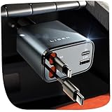 LISEN 84W Zigarettenanzünder USB C Einziehbares Auto Ladegerät Adapter, 2026 Personalisierte Geschenke für Männer Frauen, Vatertagsgeschenke für Papa, Auto Zubehör Camping Gadget für iPhone 17 Pro Max