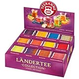 TEEKANNE Ländertee Collection Box 180 Teebeutel (387g) – 12 Sorten Weltreise Tee Set – Früchtetee, Kräutertee, Grüner Tee & Chai – Geschenkbox Tee, Geschenkbox für Teeliebhaber, Vielfalt, Probierpaket