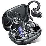 Jesebang Bluetooth Kopfhörer Sport, in Ear Kopfhörer Kabellos Bluetooth 5.4 mit HD Mic, Herausragender Sound, 40 Std Spielzeit, Comfort Fit, Dual LED-Anzeige, IP7 Wasserdicht Ohrhörer mit Ohrhaken