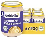 Bebivita Abendbrei Keks-Banane, 6er Pack (6x190g)