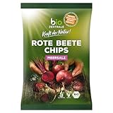 biozentrale Gemüse Chips Rote Beete - 6x90g (6er Pack) – Vegane, Glutenfreie, Ballaststoffreiche Gemüsechips ohne Hefeextrakt, Mit Meersalz verfeinert, Knusprig, vegan, mit Ballaststoffen
