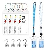 [2025 Kreuzfahrt Essentials-Set] 4 Reißverschluss-Kofferanhänger + 2 Abnehmbare Lanyards & 4 Magnetische Haken | Must-Have Zubehör für AIDA, TUI, MSC, Hapag-Lloyg & NCL Kreuzfahrten
