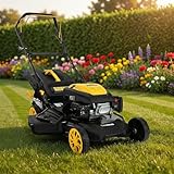 Craftfull Rasenmäher CR-224-30 | 5,1 KW 7 PS | 223 cm³ OHV Motor | Benzinrasenmäher - Mäher Benzin - Selbstfahrantrieb - 53 cm Schnittbreite in 7 Höhenstufen (CR-224-30 5,1 KW 7 PS 223 cm³ Motor)