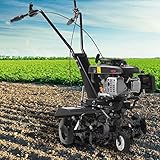 BRAST Motorhacke Gartenfräse Benzin | 1,9kW(2,6PS)-5,15kW(7PS) | 25-85cm Arbeitsbreite | 6 Modelle | Stahlrahmen Transportrad & kabellos | für kleine bis sehr große Grundstücke | BRB-AF-5500N